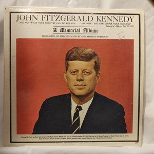 Vintage 1963 John F Kennedy - A Memorial Album 12" 33RPM LP Vinyl Record